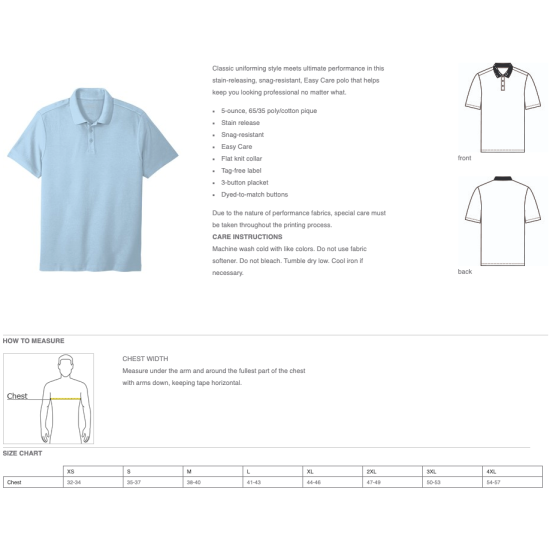 Mens Port Authority SuperPro React Polo