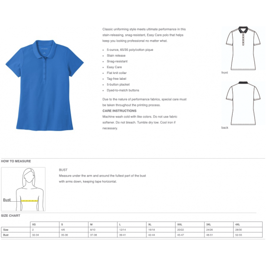 Ladies Port Authority SuperPro React Polo