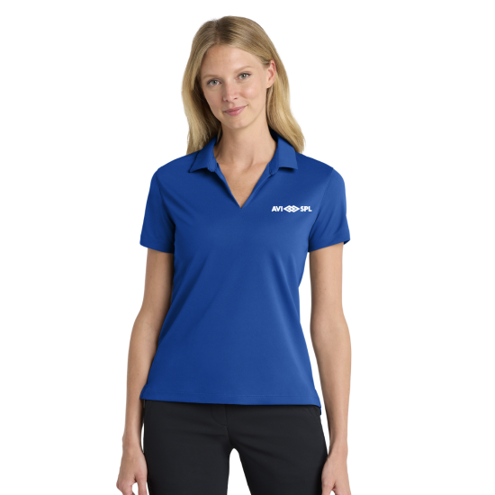 Womens Nike Dri-FIT Micro Pique 2.0 Polo (Royal)