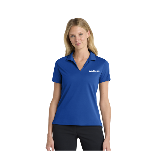 Womens Nike Dri-FIT Micro Pique 2.0 Polo (Royal)