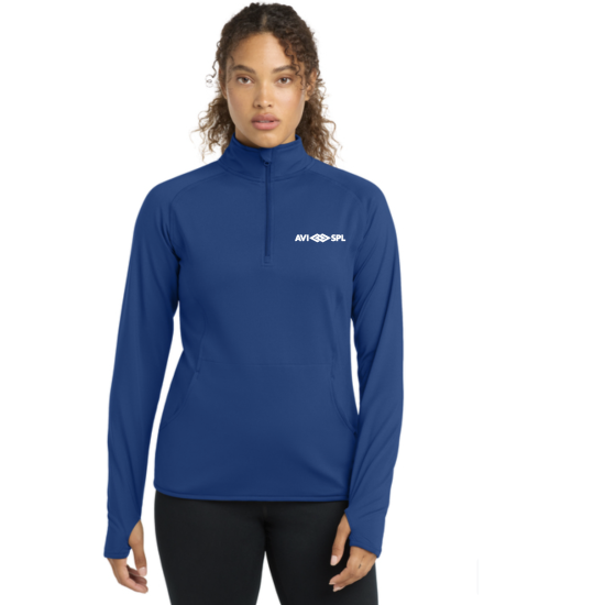 Womens Sport-Tek® Sport-Wick® Stretch 1/4-Zip Pullover (Royal)
