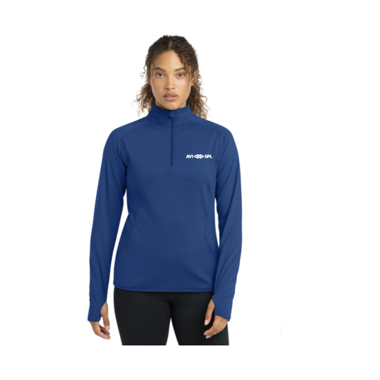Womens Sport-Tek® Sport-Wick® Stretch 1/4-Zip Pullover (Royal)