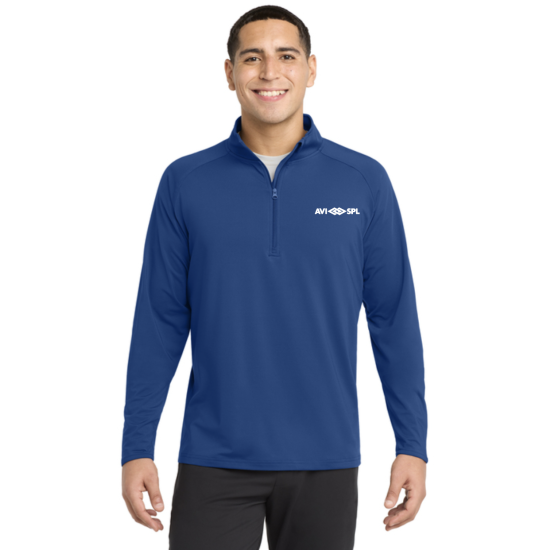 Mens Sport-Tek® Sport-Wick® Stretch 1/4-Zip Pullover (Royal)