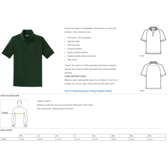 Mens Sport-Tek Dry Zone Raglan Polo