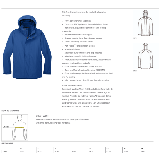 Port Authority® All-Weather 3-in-1 Jacket