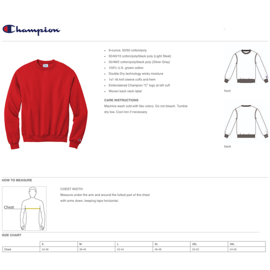 Champion® Unisex Crewneck Sweatshirt