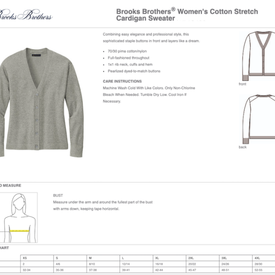 Brooks Brothers® Women’s Cotton Stretch Cardigan Sweater