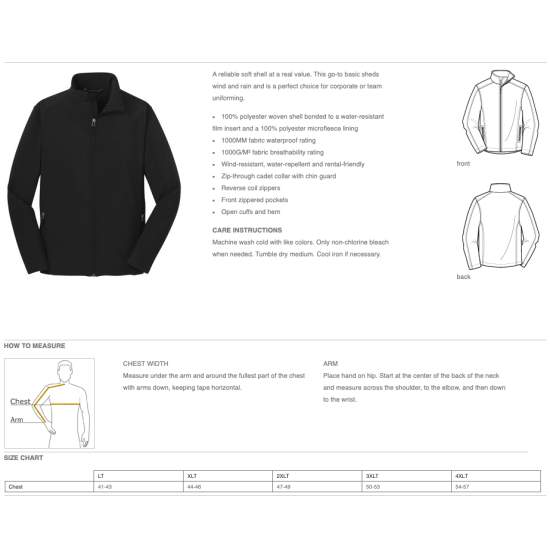 Port Authority® Core Soft Shell Jacket (Tall)