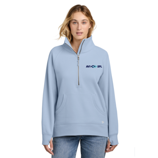 New Era® Women’s Heritage Fleece 1/2-Zip (Cloud Blue)