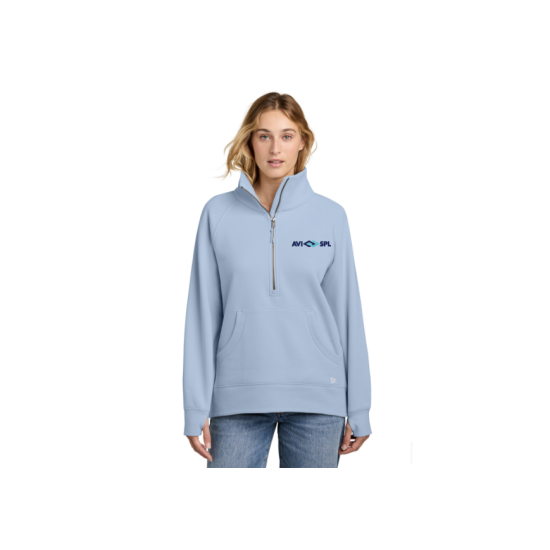 New Era® Women’s Heritage Fleece 1/2-Zip (Cloud Blue)