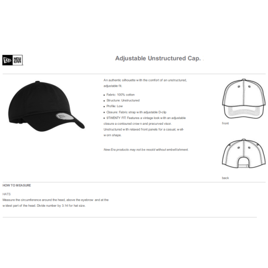 New Era®  Adjustable Unstructured Cap