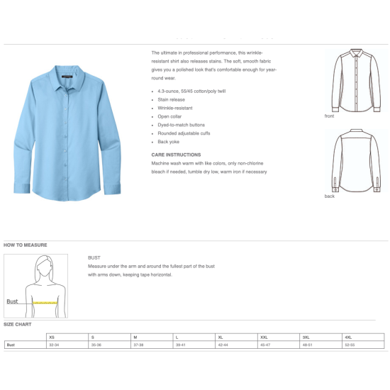 Port Authority Ladies Long Sleeve SuperPro React 