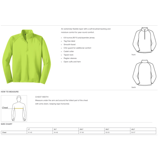 Sport-Tek® Sport-Wick® Stretch 1/4-Zip Pullover (Tall)