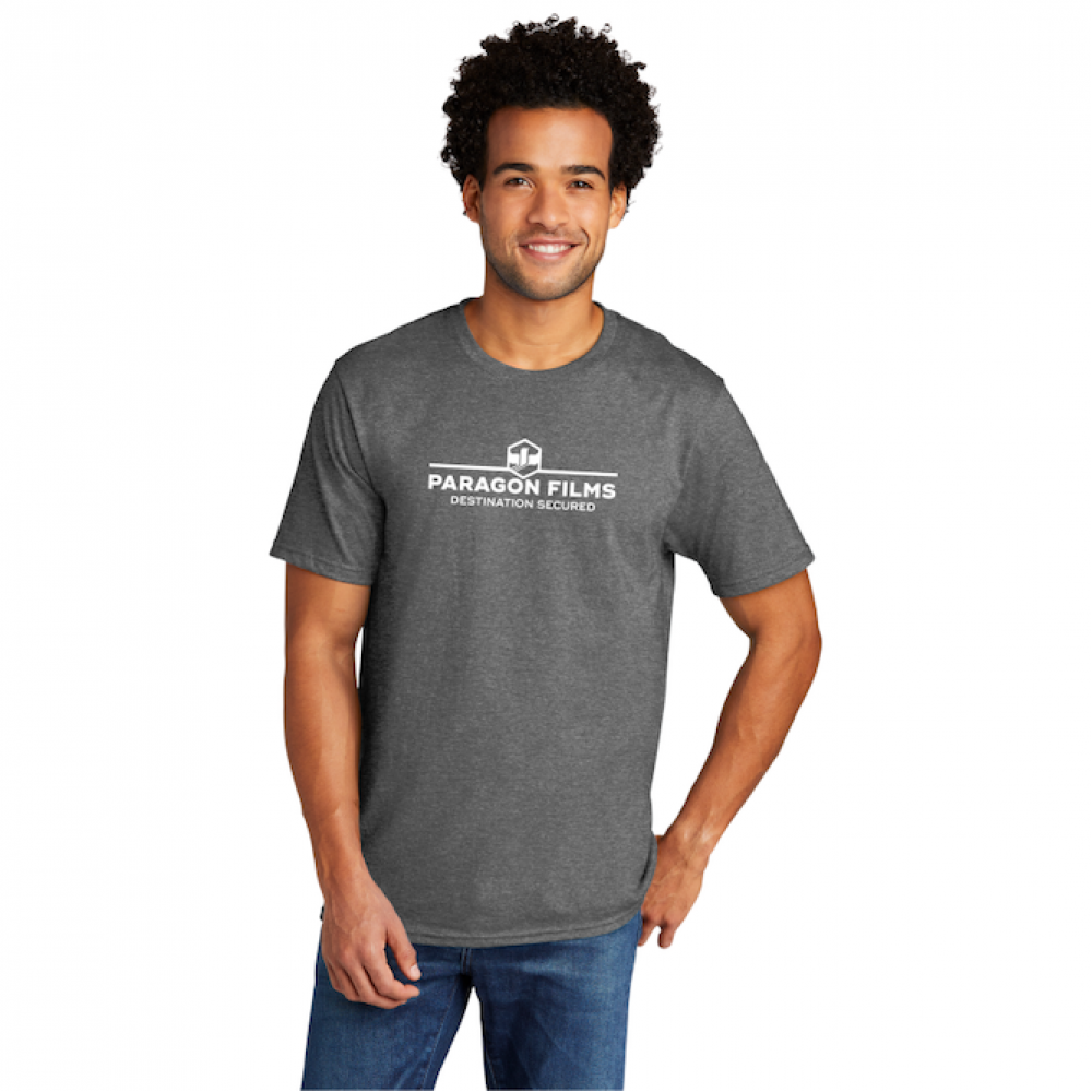 Graphite Heather Unisex Port & Company Tri-Blend T-shirt