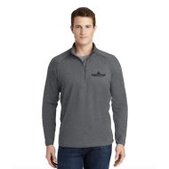 Charcoal Grey Heather Sport-Tek Sport-Wick Stretch 1/4-Zip Pullover