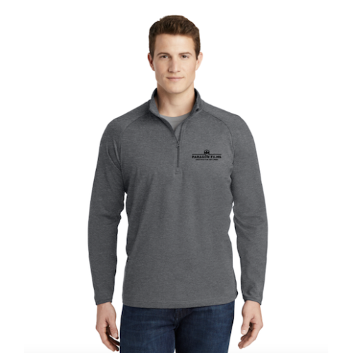Charcoal Grey Heather Sport-Tek Sport-Wick Stretch 1/4-Zip Pullover (TALL)