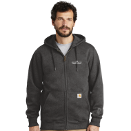 Black Carhartt Rain Defender Paxton Heavyweight Hooded Zip-Front Sweatshirt