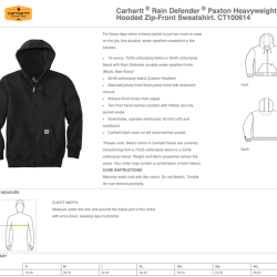 Carhartt Rain Defender Paxton Heavyweight Hooded Zip-Front Sweatshirt (Black)