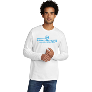White Unisex Port & Company Tri-Blend Long Sleeve T-shirt