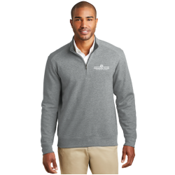 Heather Grey Port Authority Interlock 1/4-Zip